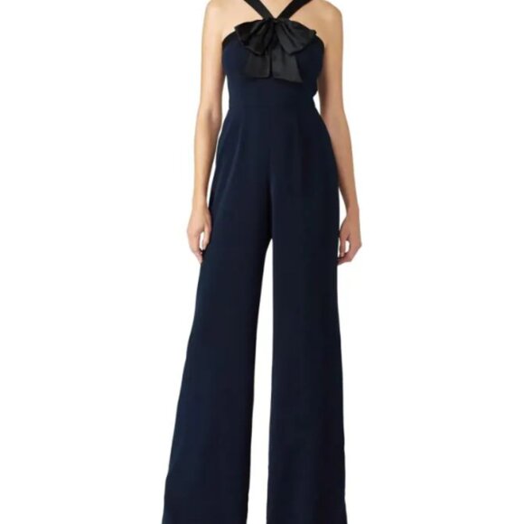 Jay Godfrey Dryden Bow Pleated Jumpsuit - Picture 4 of 4